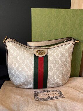 Gucci Monogram Ophidia Tote NIB - Beige/White GG Supreme  Authentic Discontinued